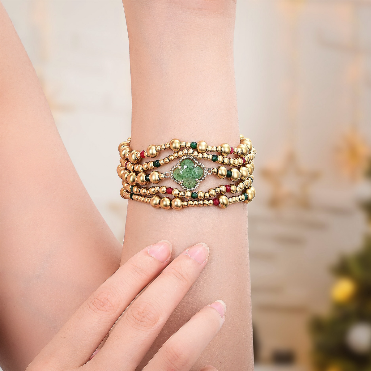 Cinturino Apple Watch Merry Clover Gold Stretch