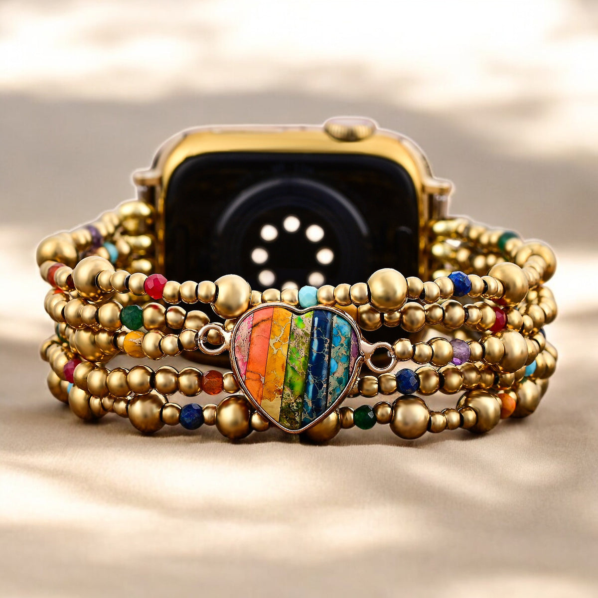 Cinturino Apple Watch Golden Essence Heart Stretch