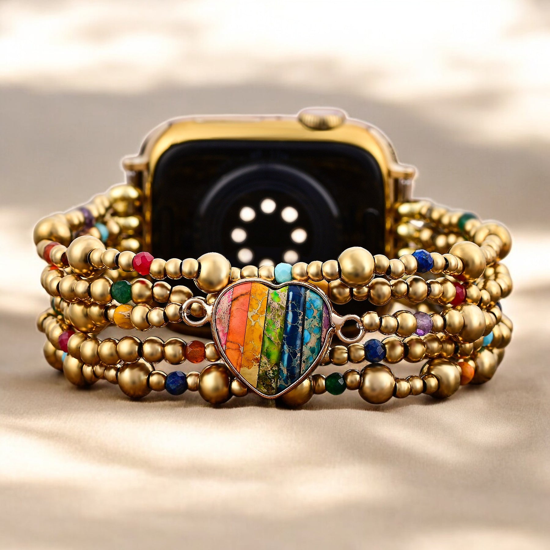 Cinturino Apple Watch Golden Essence Heart Stretch