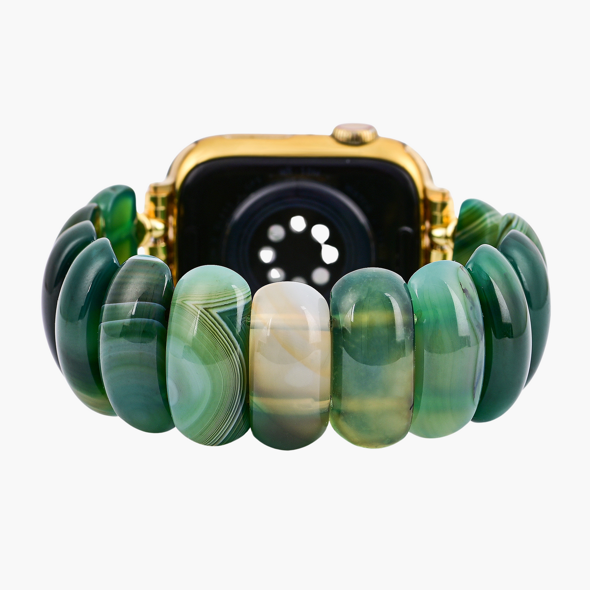 Cinturino elastico Apple Watch in agata Emerald Grove