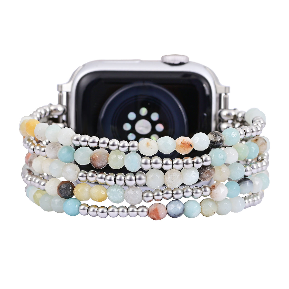 Cinturino elasticizzato Amazonite Brilliance per Apple Watch