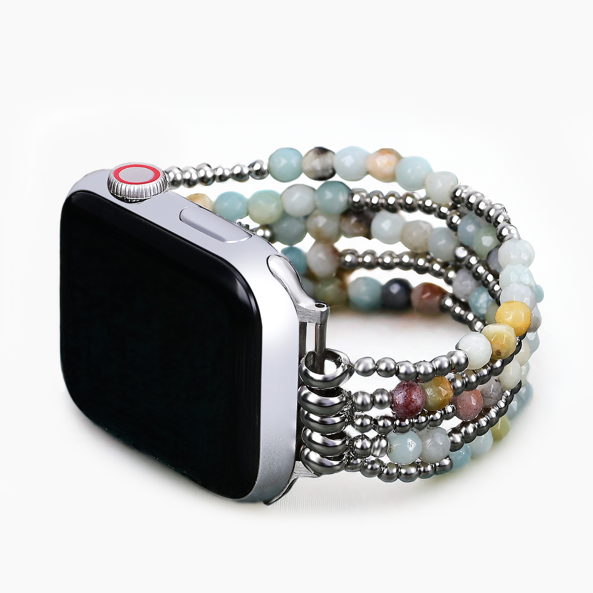 Cinturino elasticizzato Amazonite Brilliance per Apple Watch