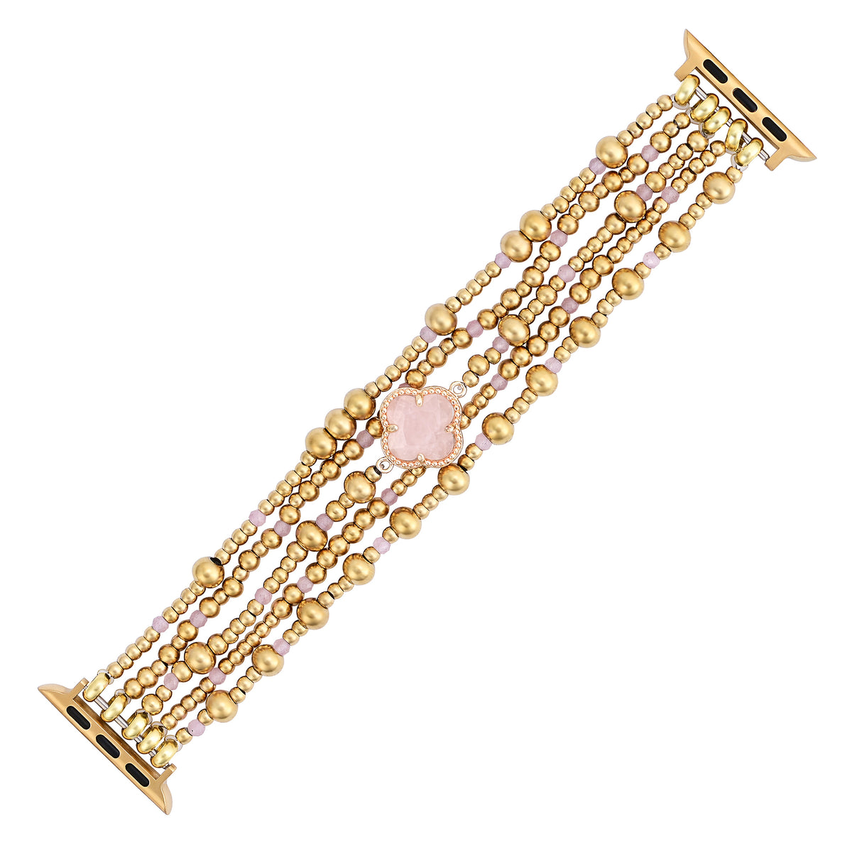 Cinturino Elasticizzato Apple Watch Eleganza Quarzo Rosa Incantato
