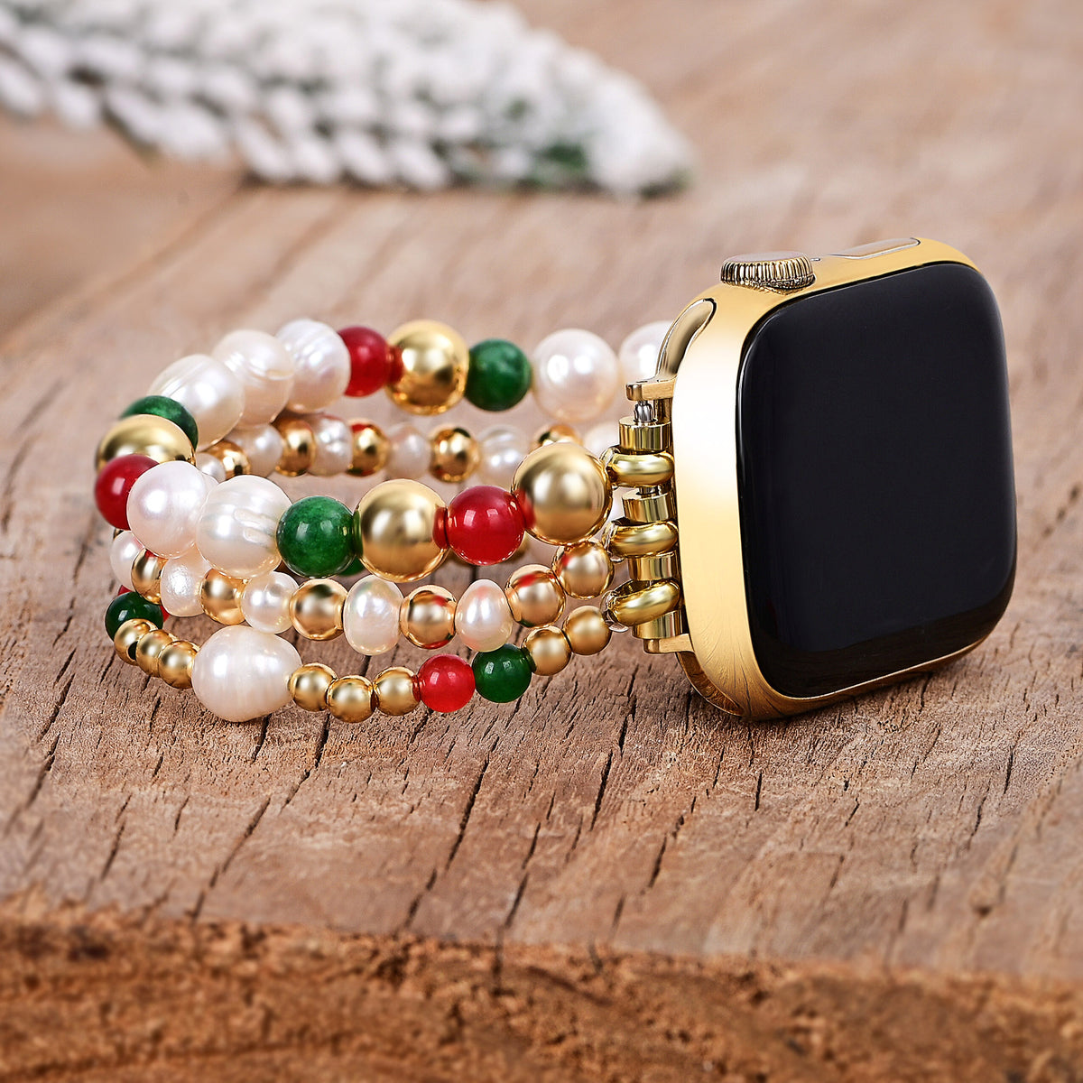 Cinturino elasticizzato Christmas Starlight per Apple Watch