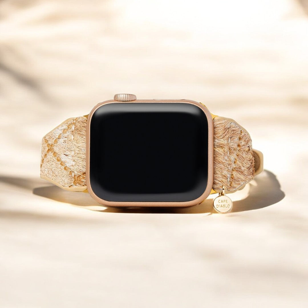 Cinturino in pelle Driftwood Hues per Apple Watch
