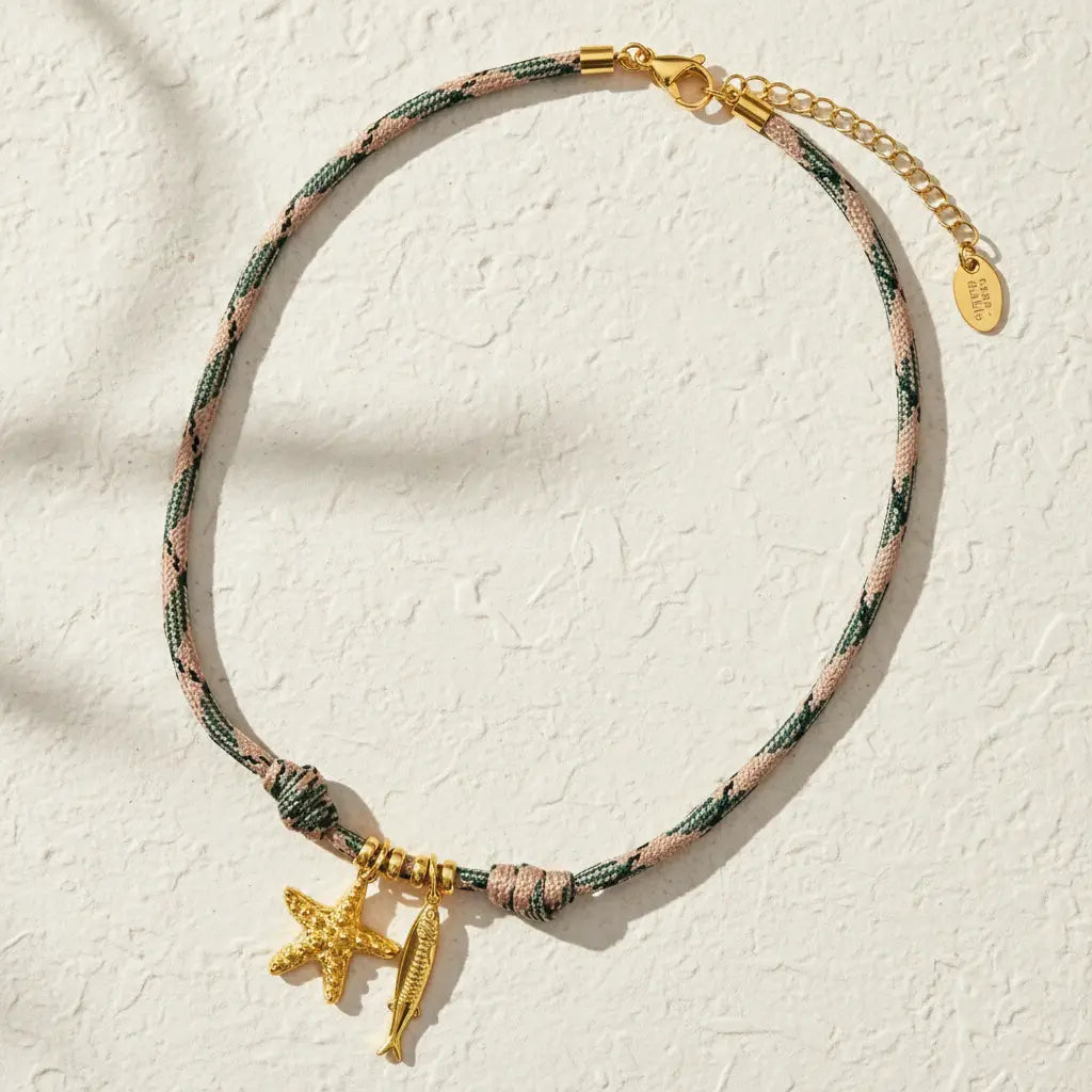 Collana con ciondolo a stella marina costiera