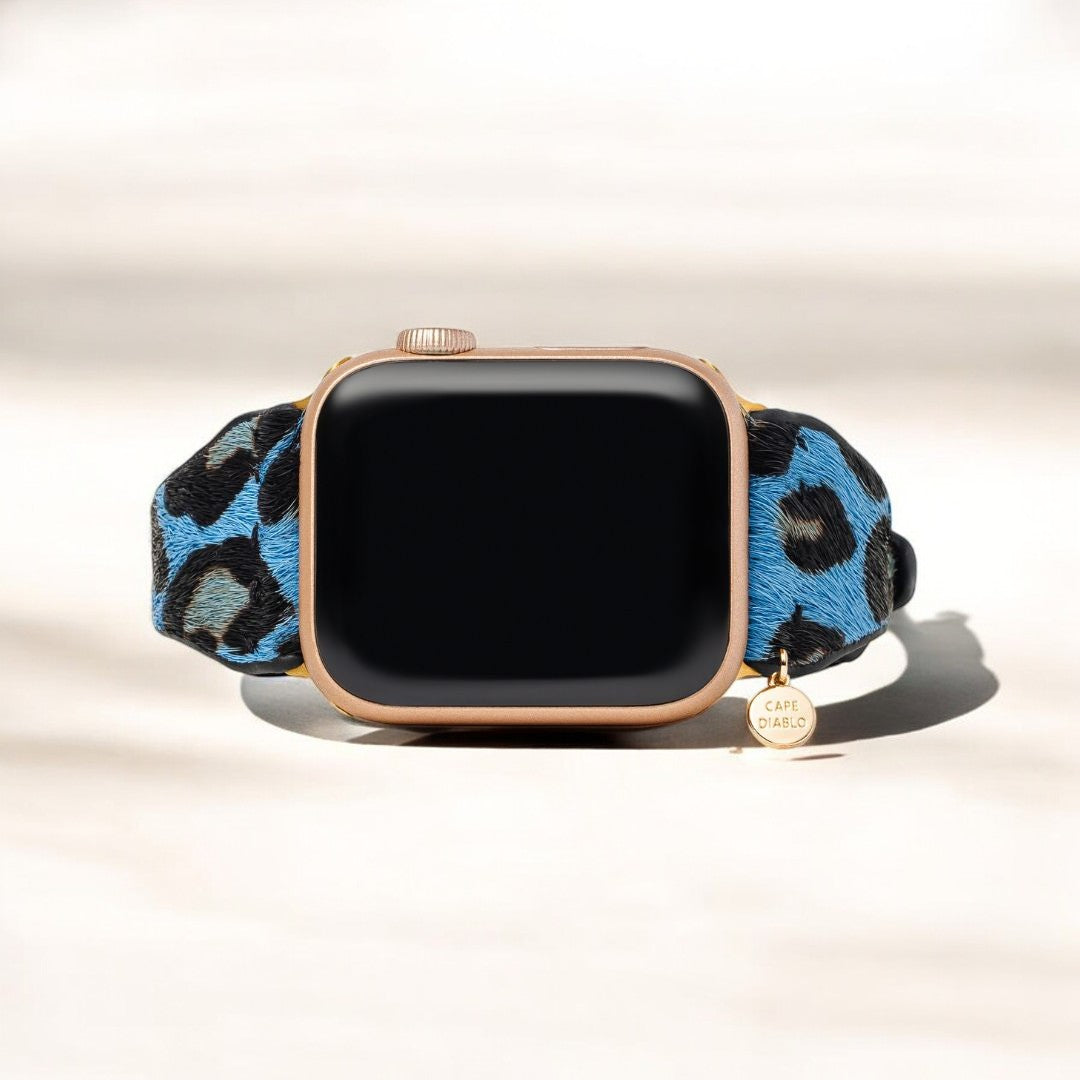 Cinturino Apple Watch in pelle Wild Azure