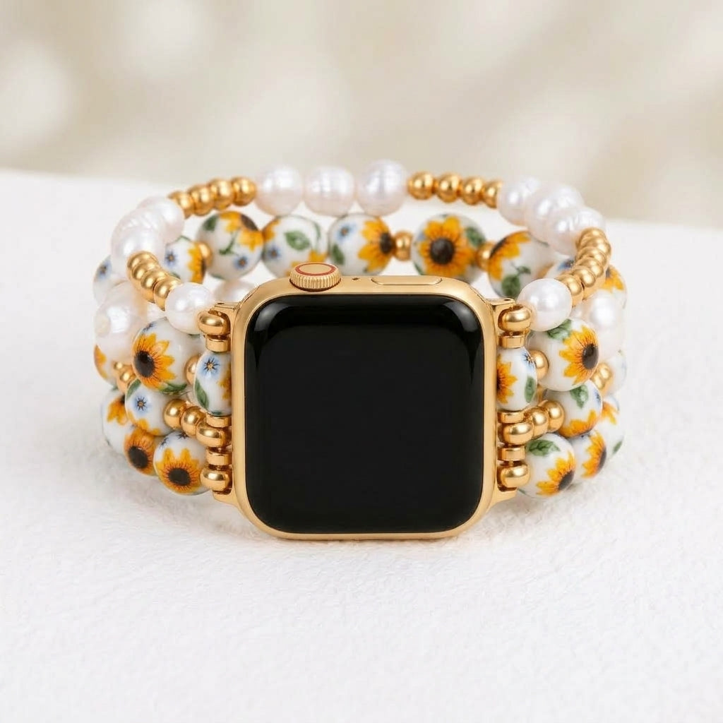 Cinturino Apple Watch Porcelain Garden Sunlit Bloom