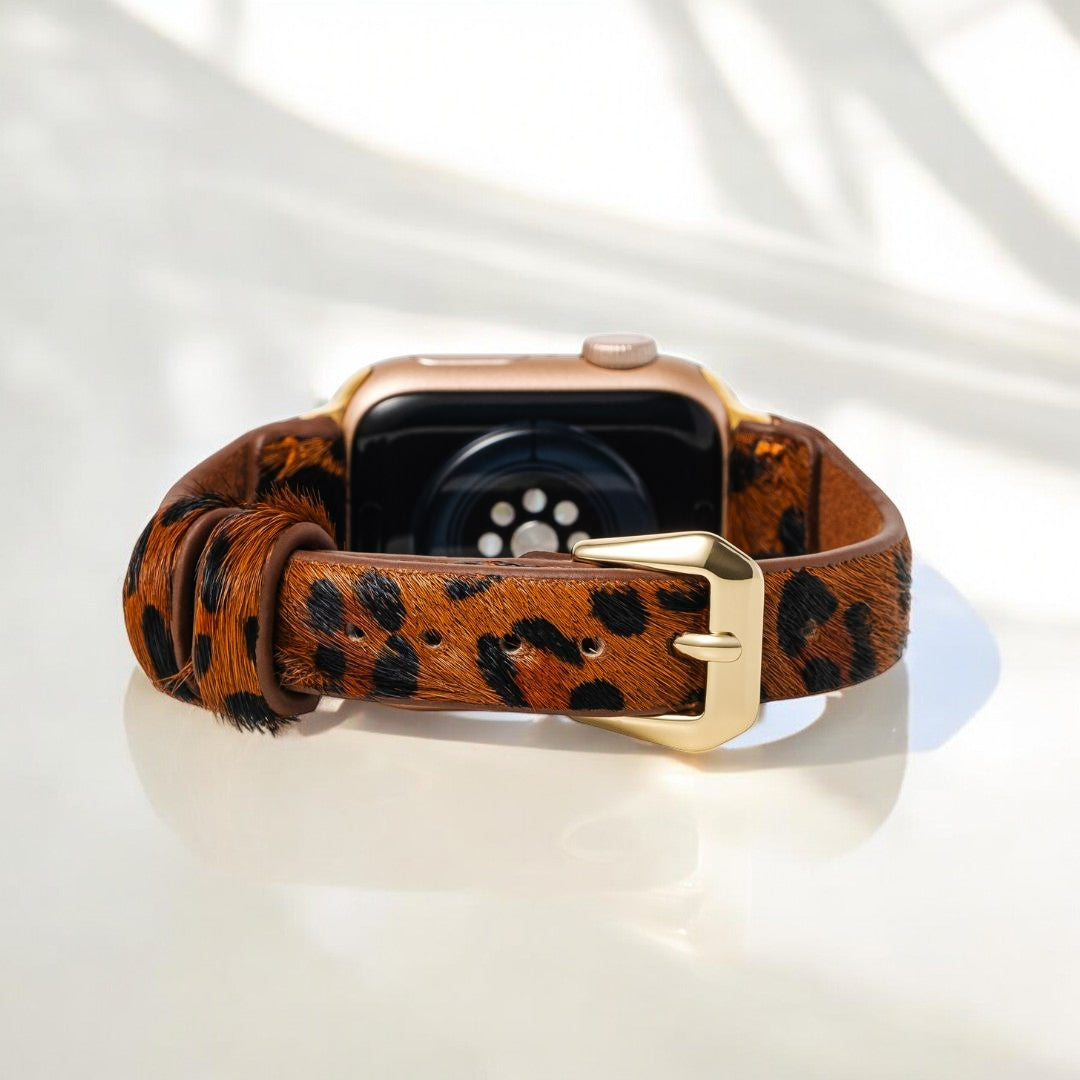 Cinturino Apple Watch in pelle marrone Panthera