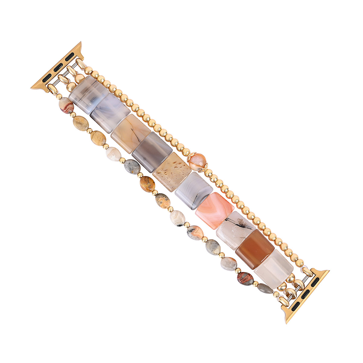 Cinturino elasticizzato per Apple Watch in agata Golden Hour
