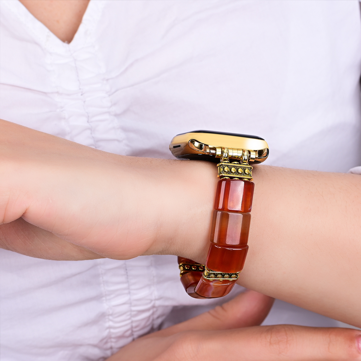 Cinturino elastico Serene Flame Agate per Apple Watch