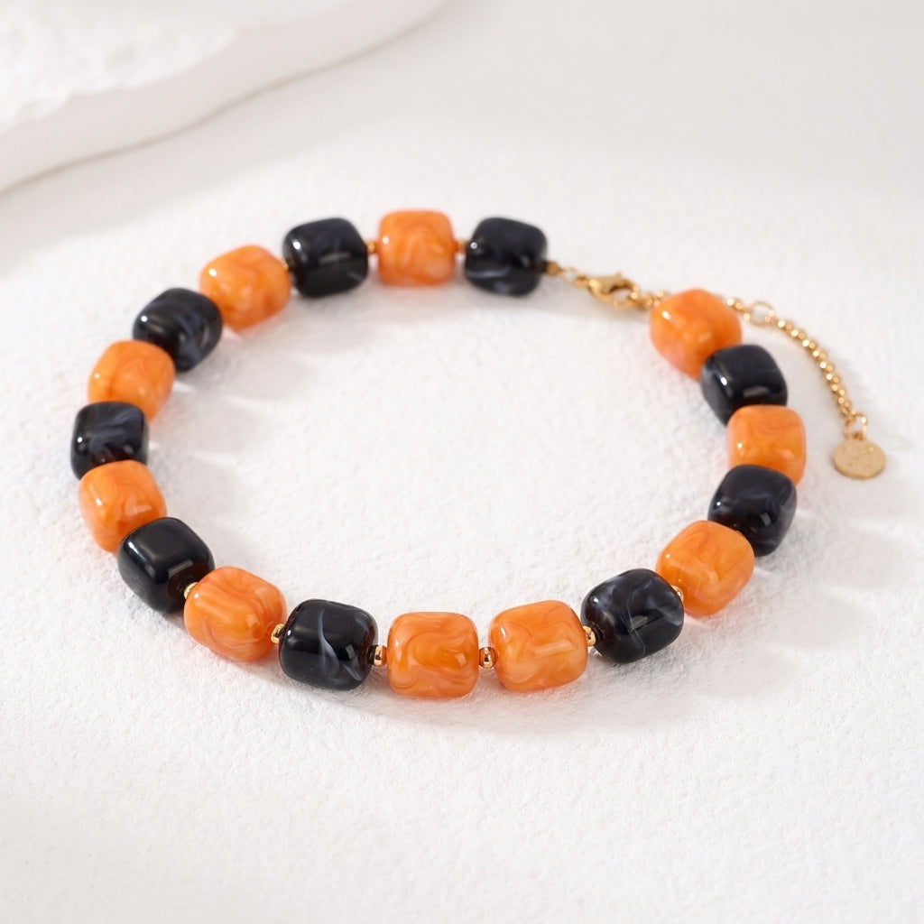 Collana chunky di Halloween Zucca nera