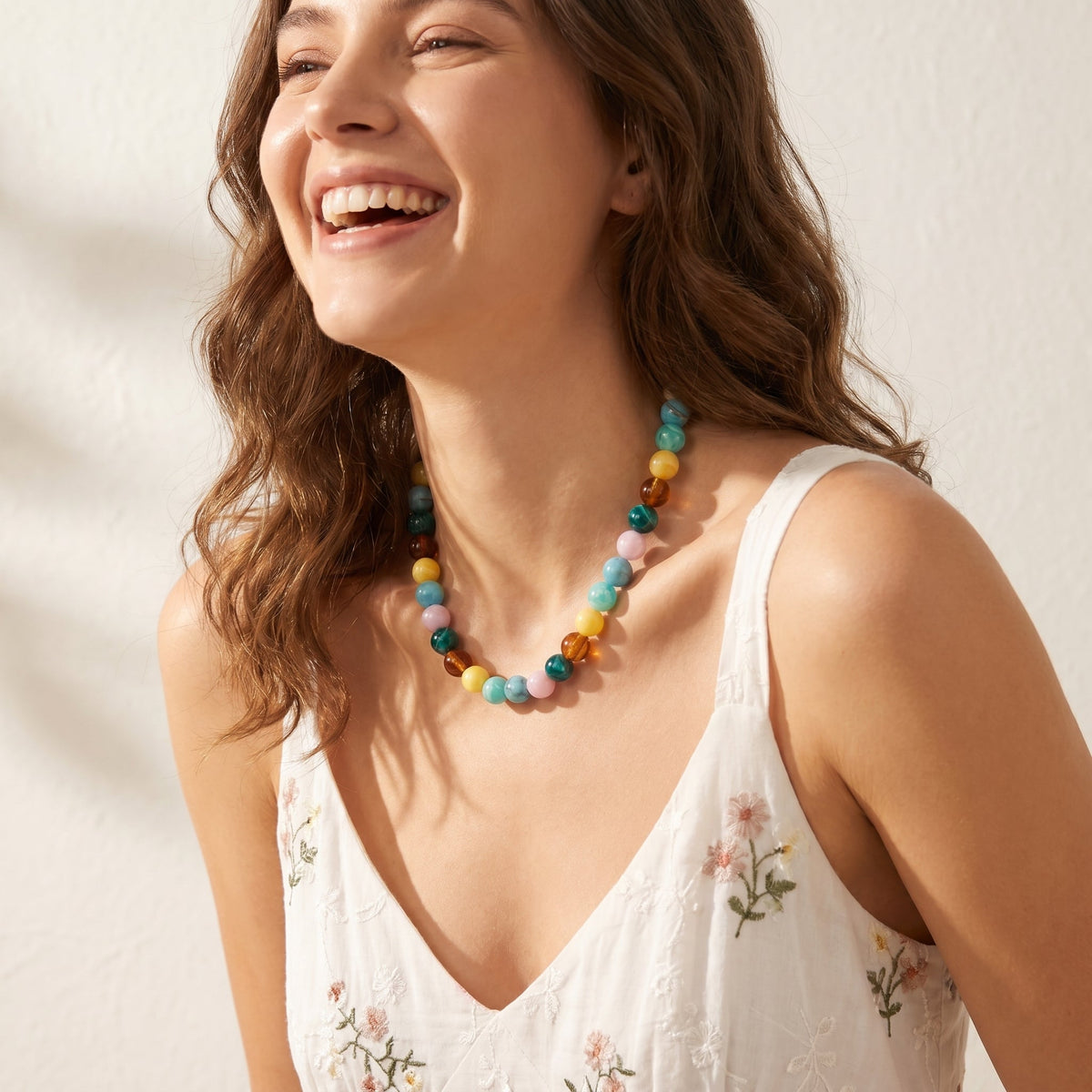 Collana tropicale con perline spesse