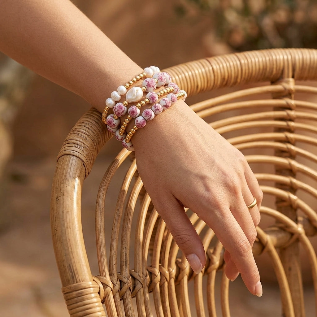 Set di bracciali Porcelain Garden Cherry Blossom