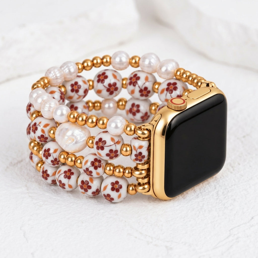 Cinturino Apple Watch Porcelain Garden Autumn Blossom