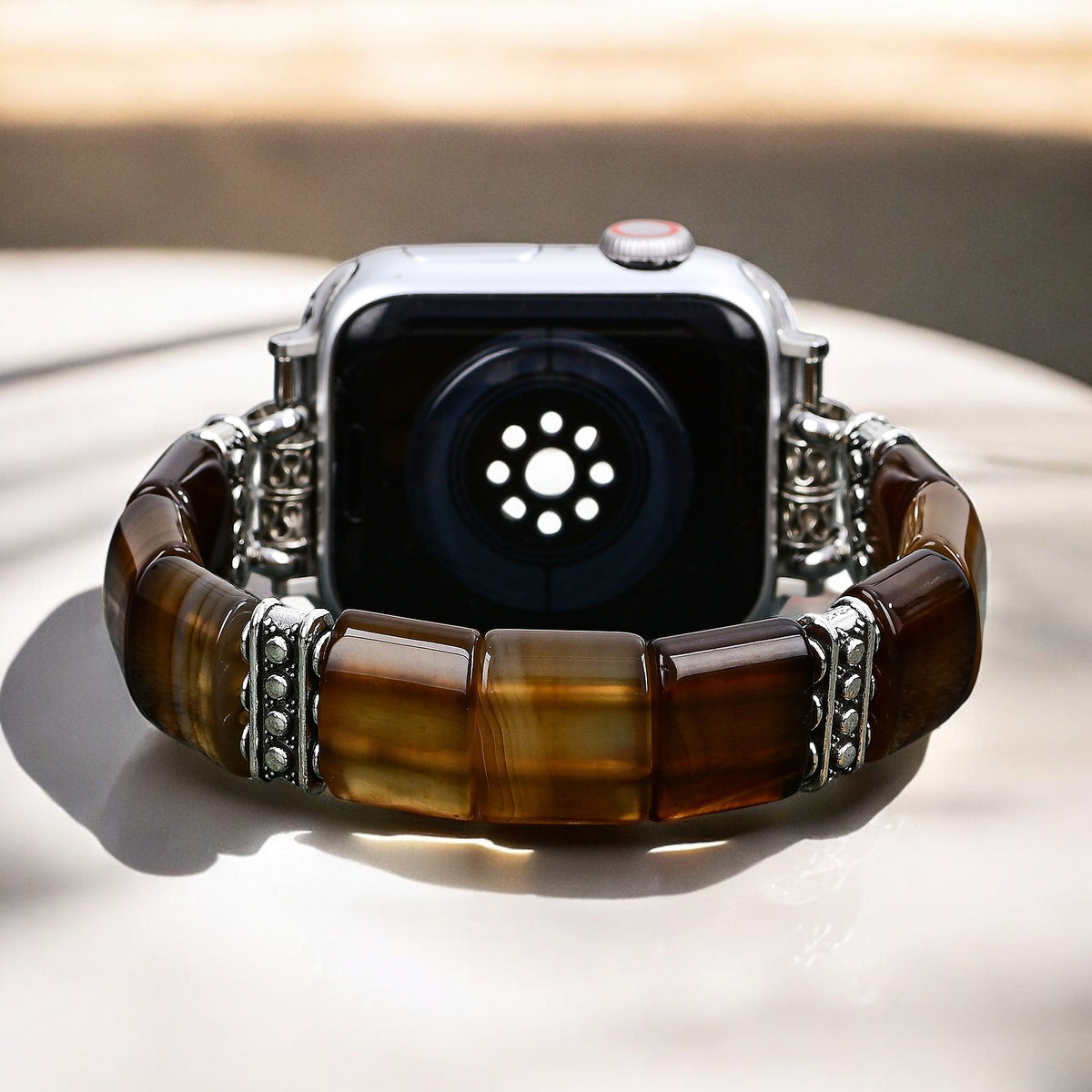 Cinturino Elasticizzato Apple Watch in Agata Duna Eterea