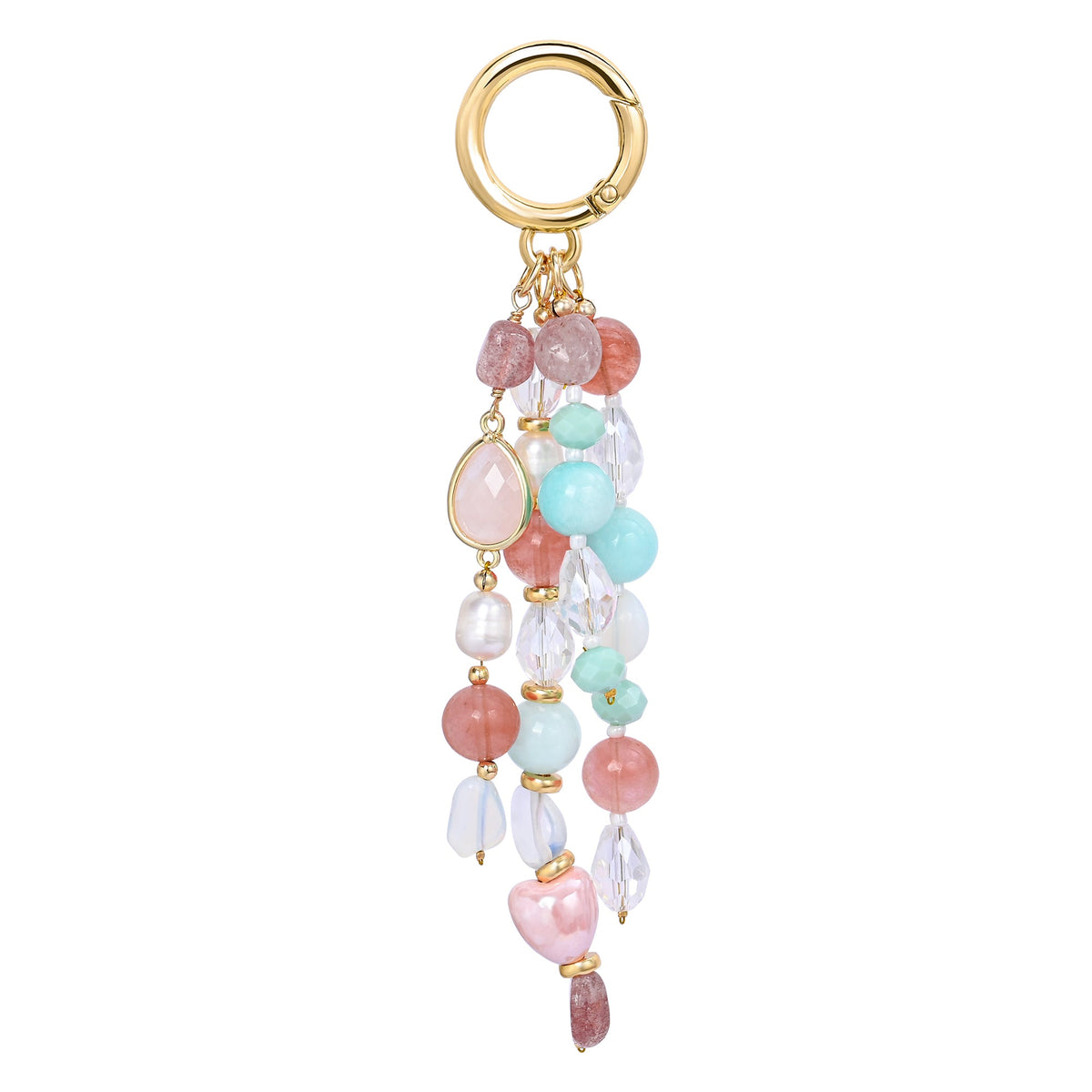 Charm per borsa Armonia in Quarzo Rosa
