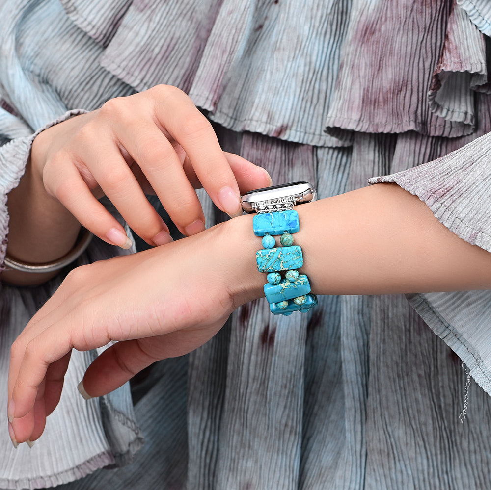 Cinturino Elasticizzato Serenity Turchese per Apple Watch