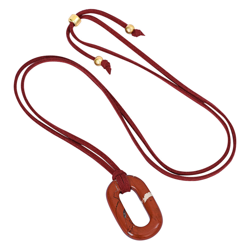 Collana Serenità Redstone in Camoscio