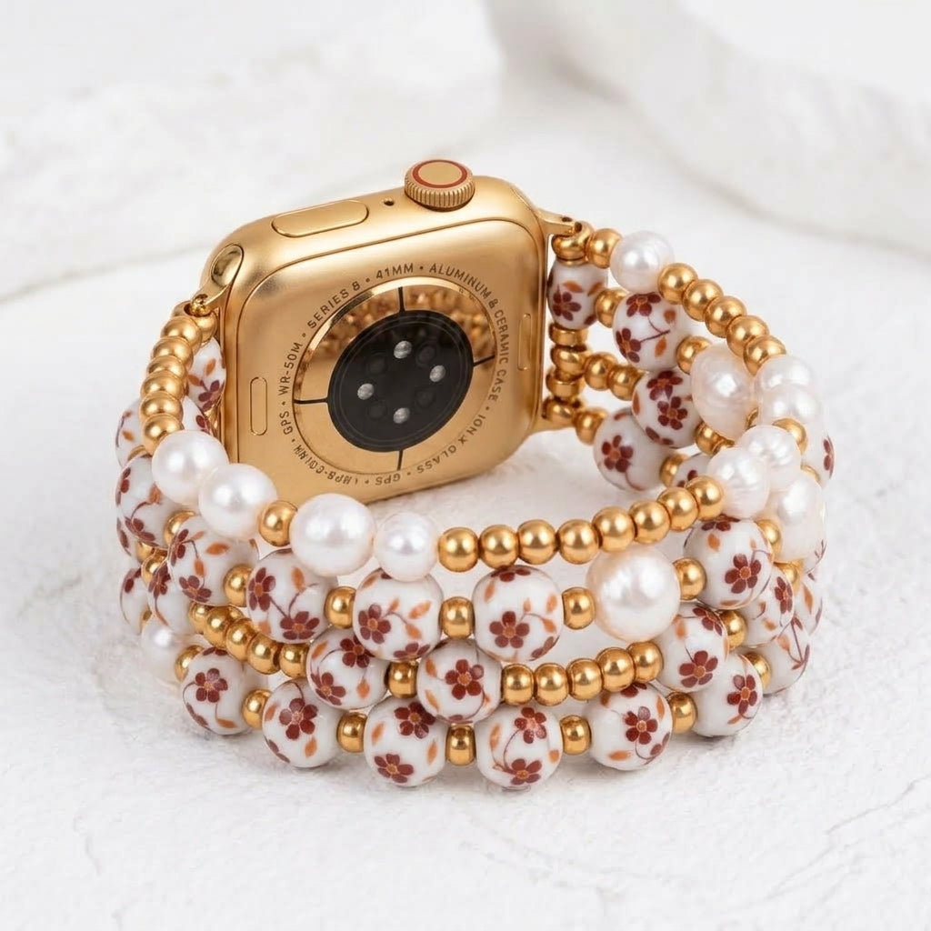Cinturino Apple Watch Porcelain Garden Autumn Blossom