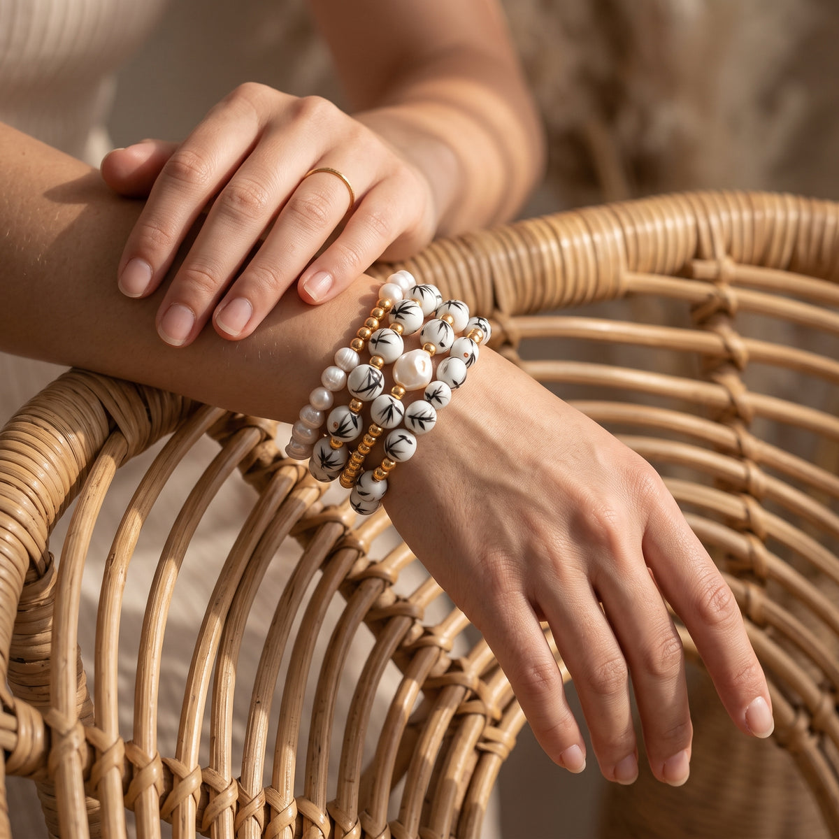 Set di bracciali Porcelain Garden Bamboo Mist