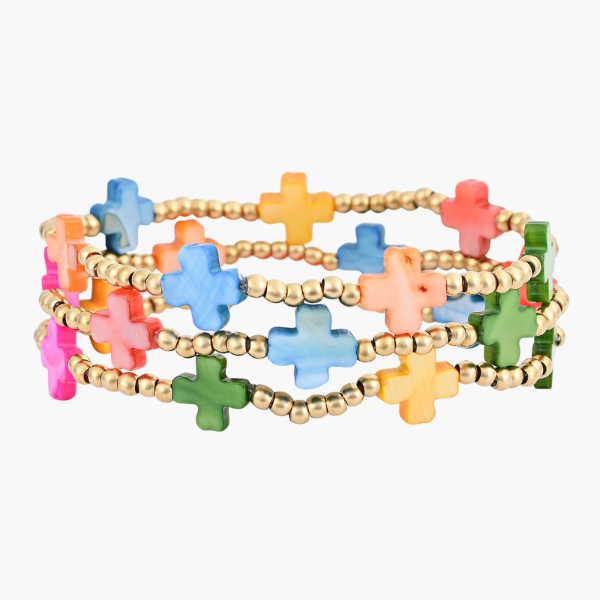 Set di Braccialetti Chakra Cross