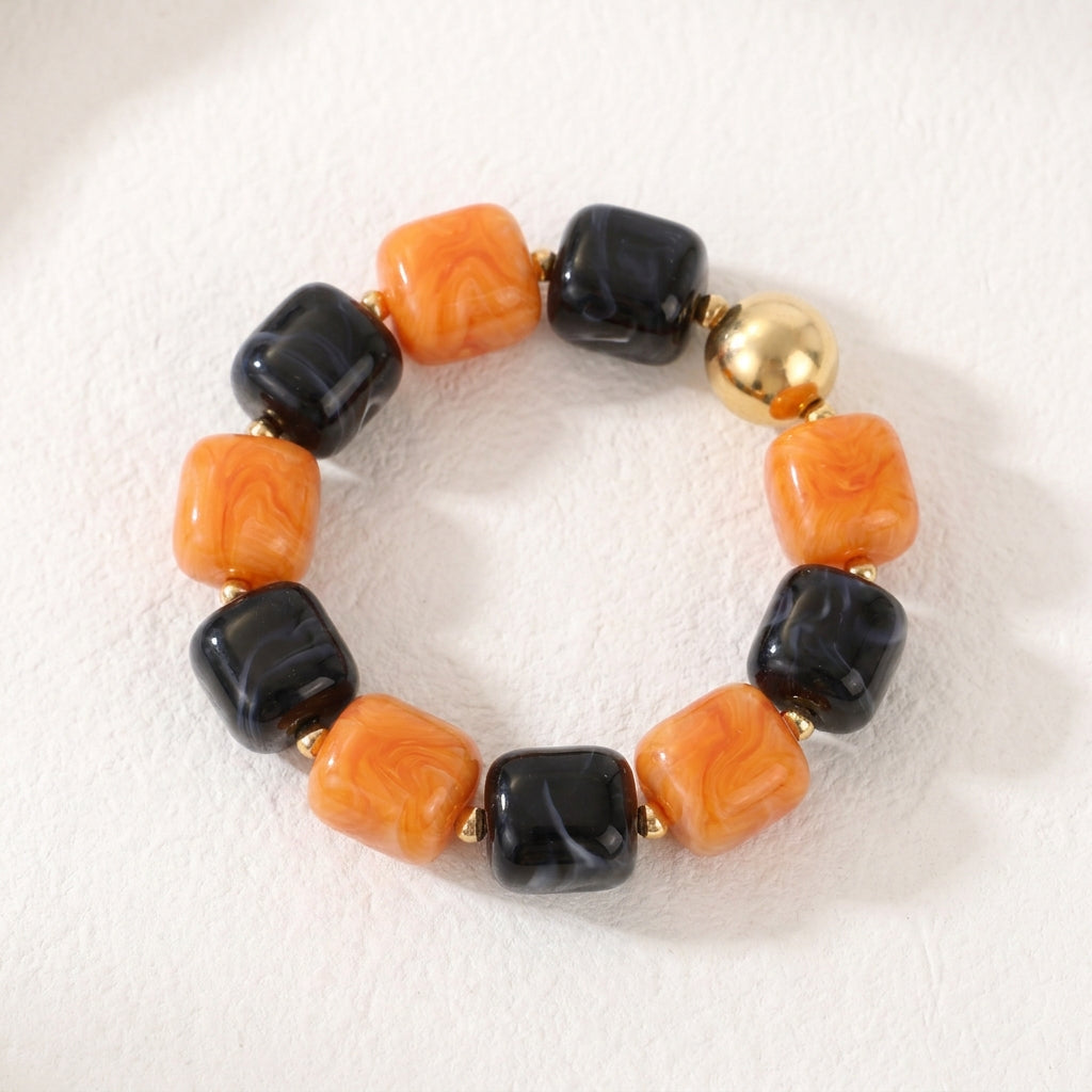 Bracciale chunky di Halloween Zucca al crepuscolo