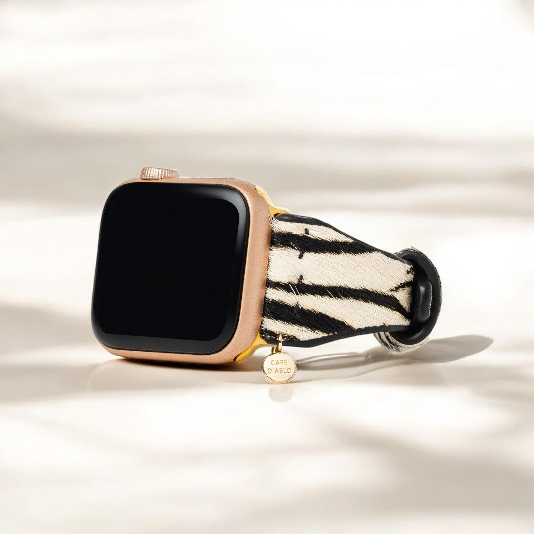 Cinturino Apple Watch in pelle Zebra Luxe
