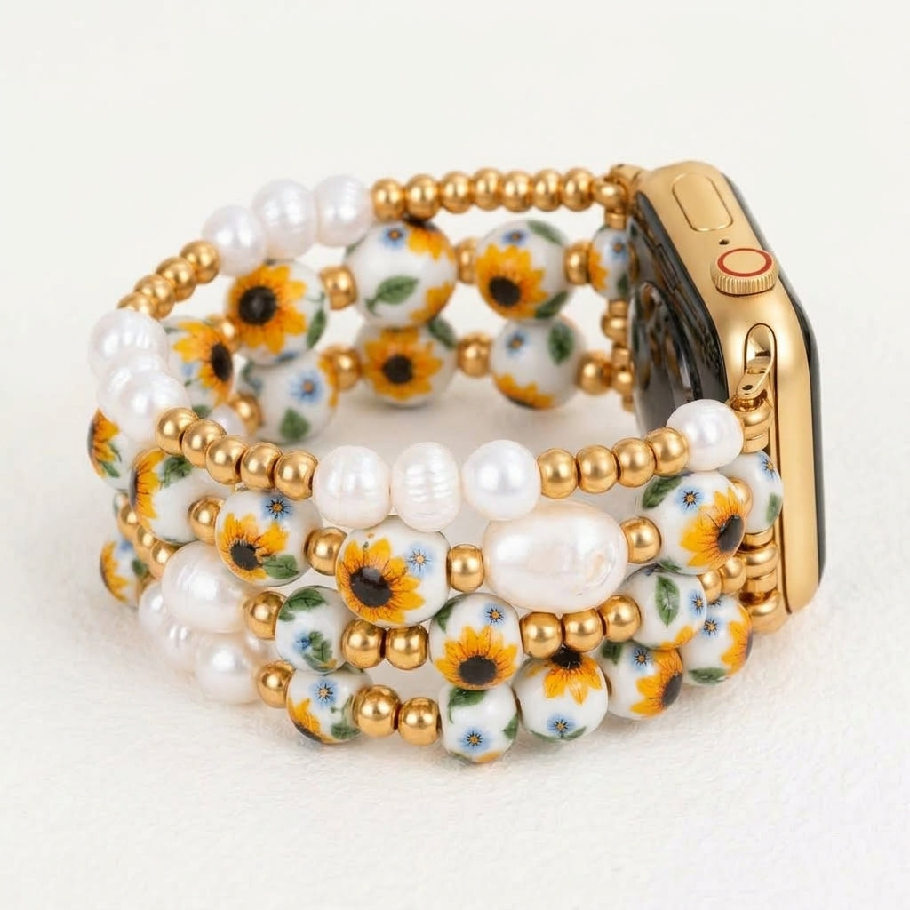 Cinturino Apple Watch Porcelain Garden Sunlit Bloom
