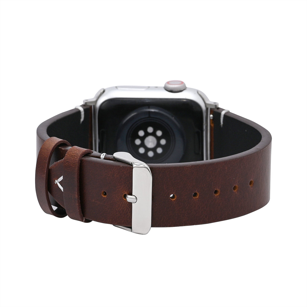 Cinturino per Apple Watch da uomo in pelle marrone scuro