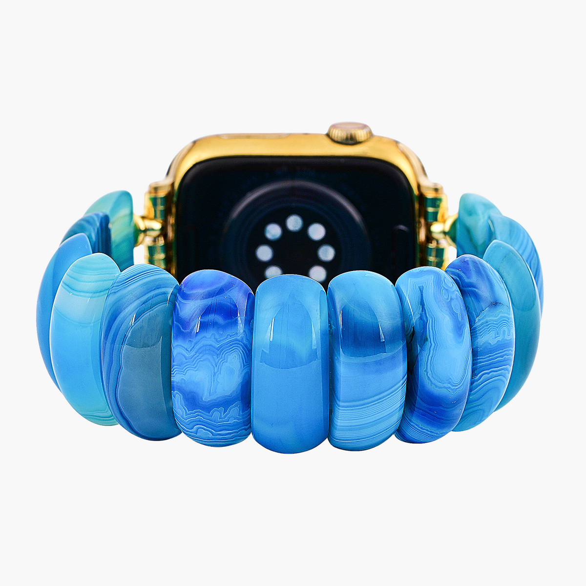 Cinturino elasticizzato Blue Lagoon Agate per Apple Watch