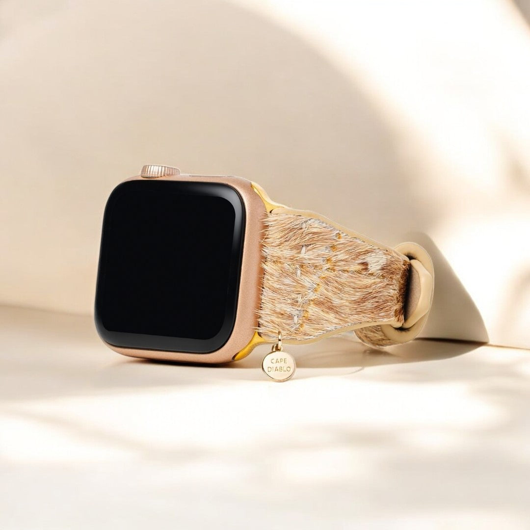 Cinturino in pelle Driftwood Hues per Apple Watch