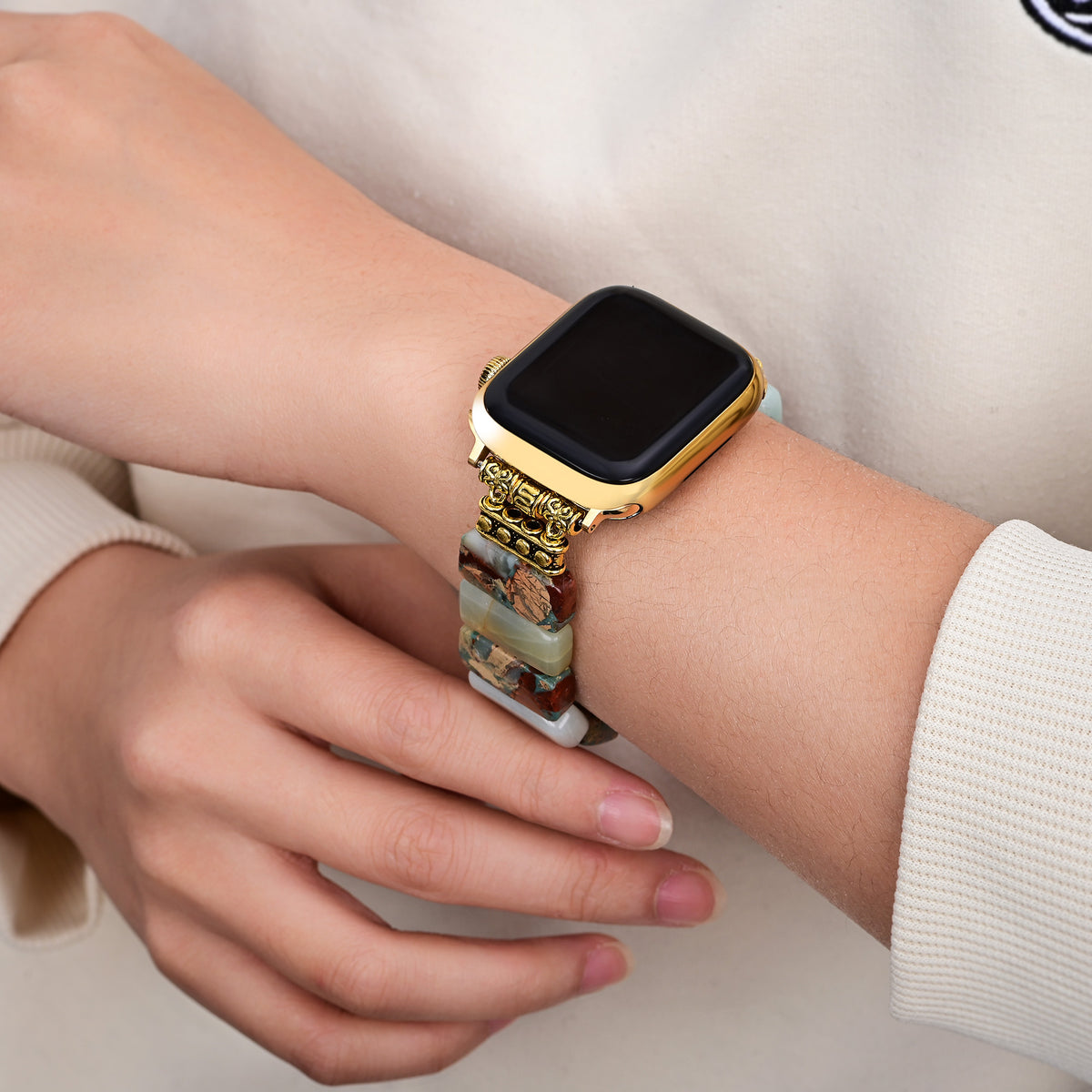 Cinturino elasticizzato Earth Amazonite per Apple Watch