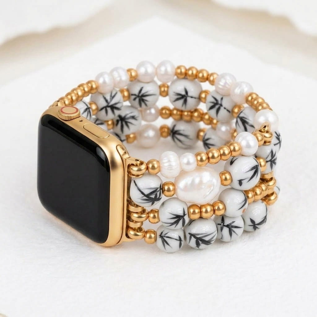 Cinturino Apple Watch Porcelain Garden Bamboo Mist