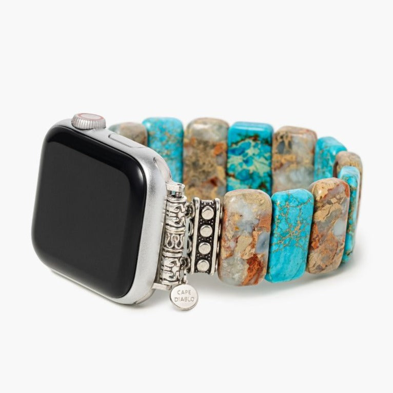 Cinturino elasticizzato Coastal Turquoise per Apple Watch