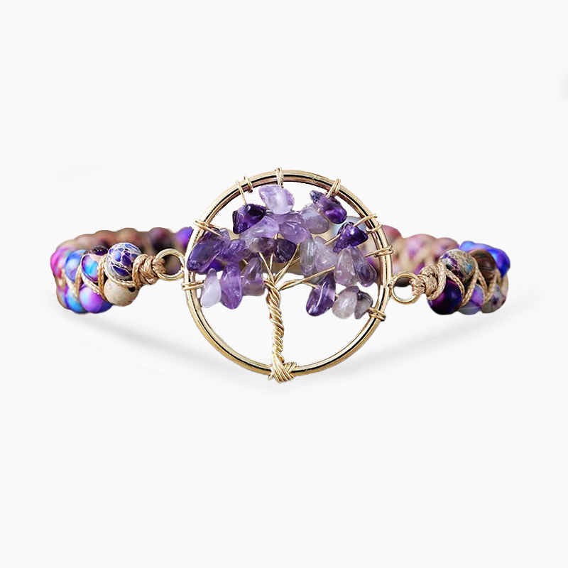 Bracciale Amethyst Roundel Albero della Vita