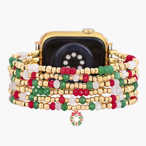 Cinturino Elasticizzato Golden Holly Cheer per Apple Watch