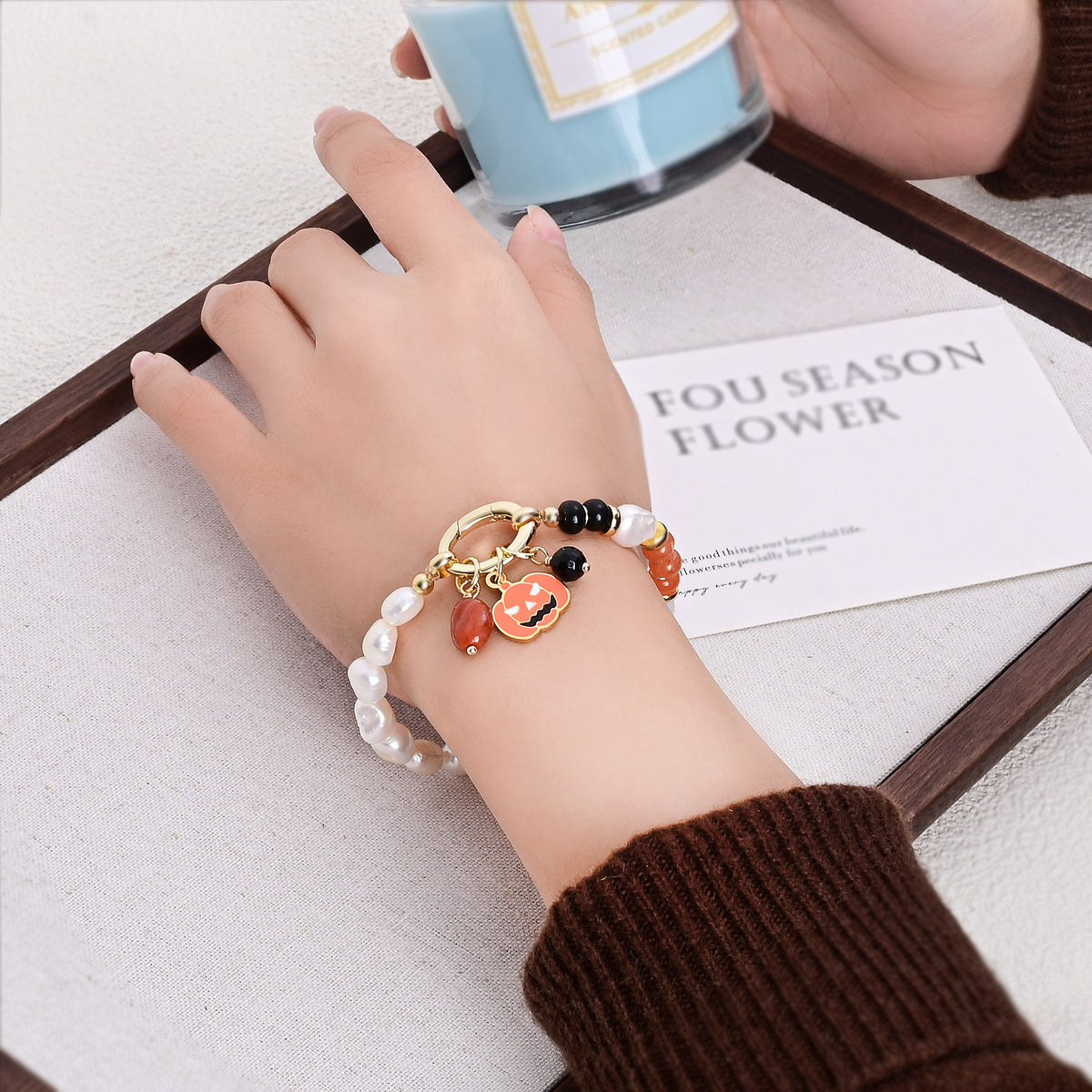 Braccialetto Perla Luce di Natale