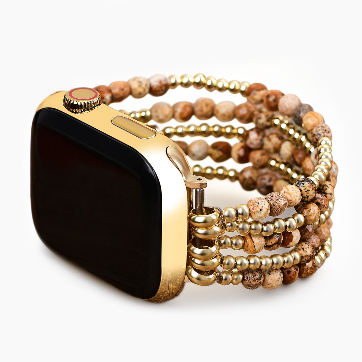 Cinturino elasticizzato Golden Earth Jasper per Apple Watch