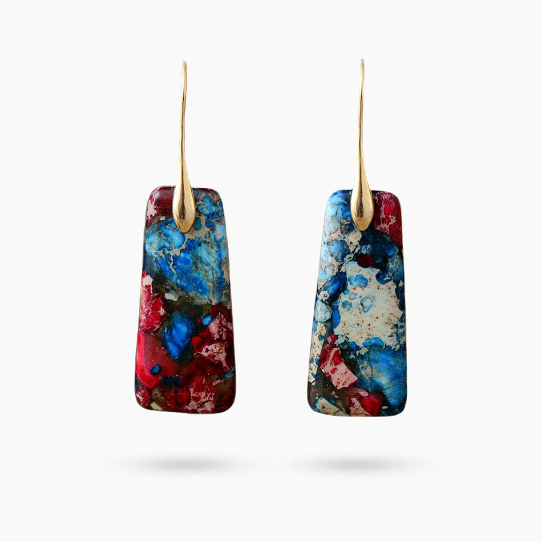 Orecchini Pendenti Scarlet Tides Jasper