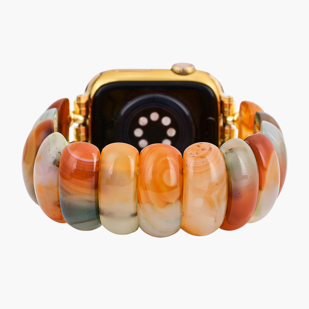 Cinturino elasticizzato Apple Watch in agata Golden Dusk