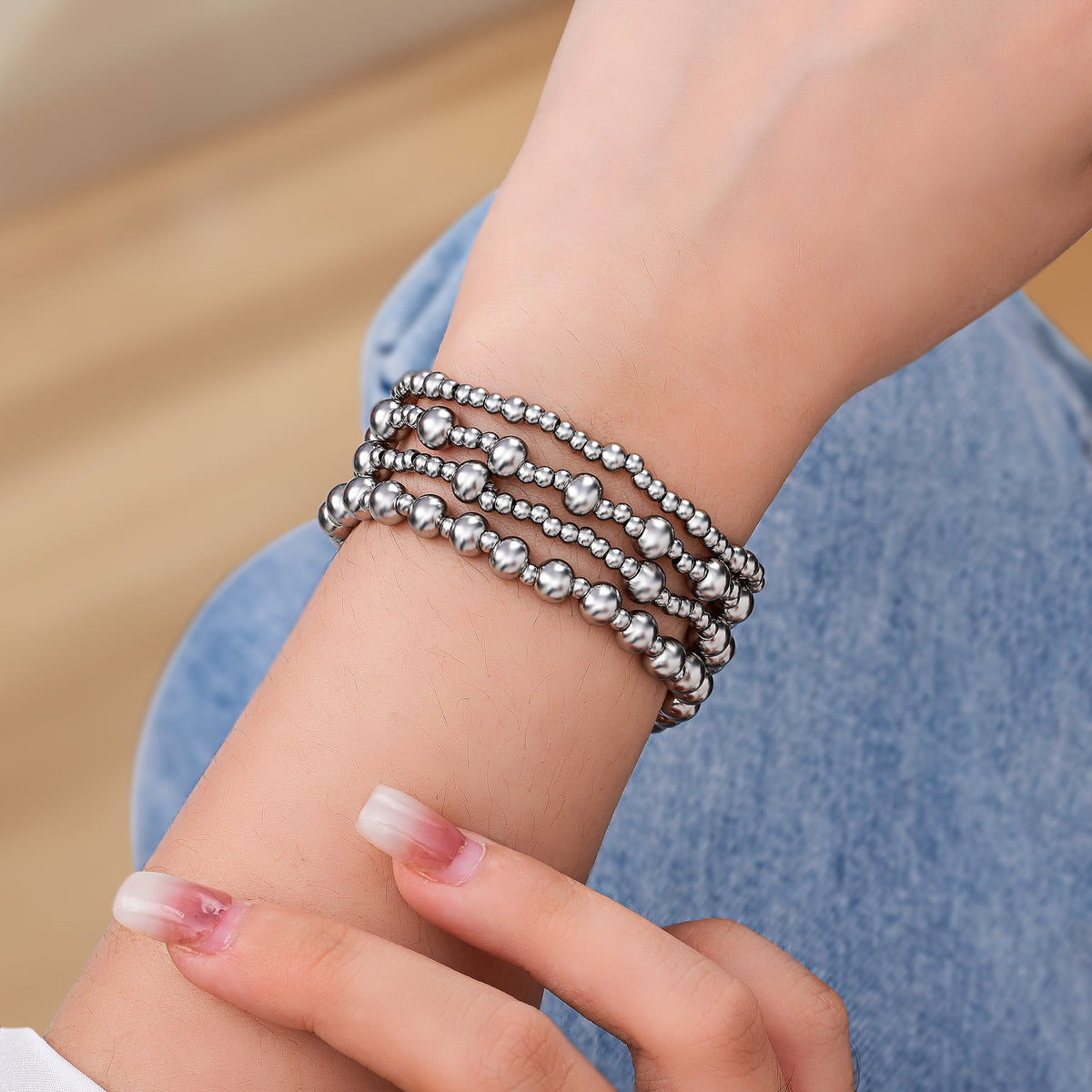 Set di Bracciali in Platino Demure
