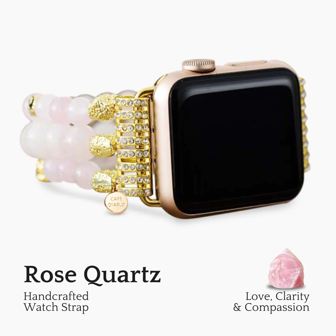 Cinturino elasticizzato Apple Watch in Quarzo Rosa