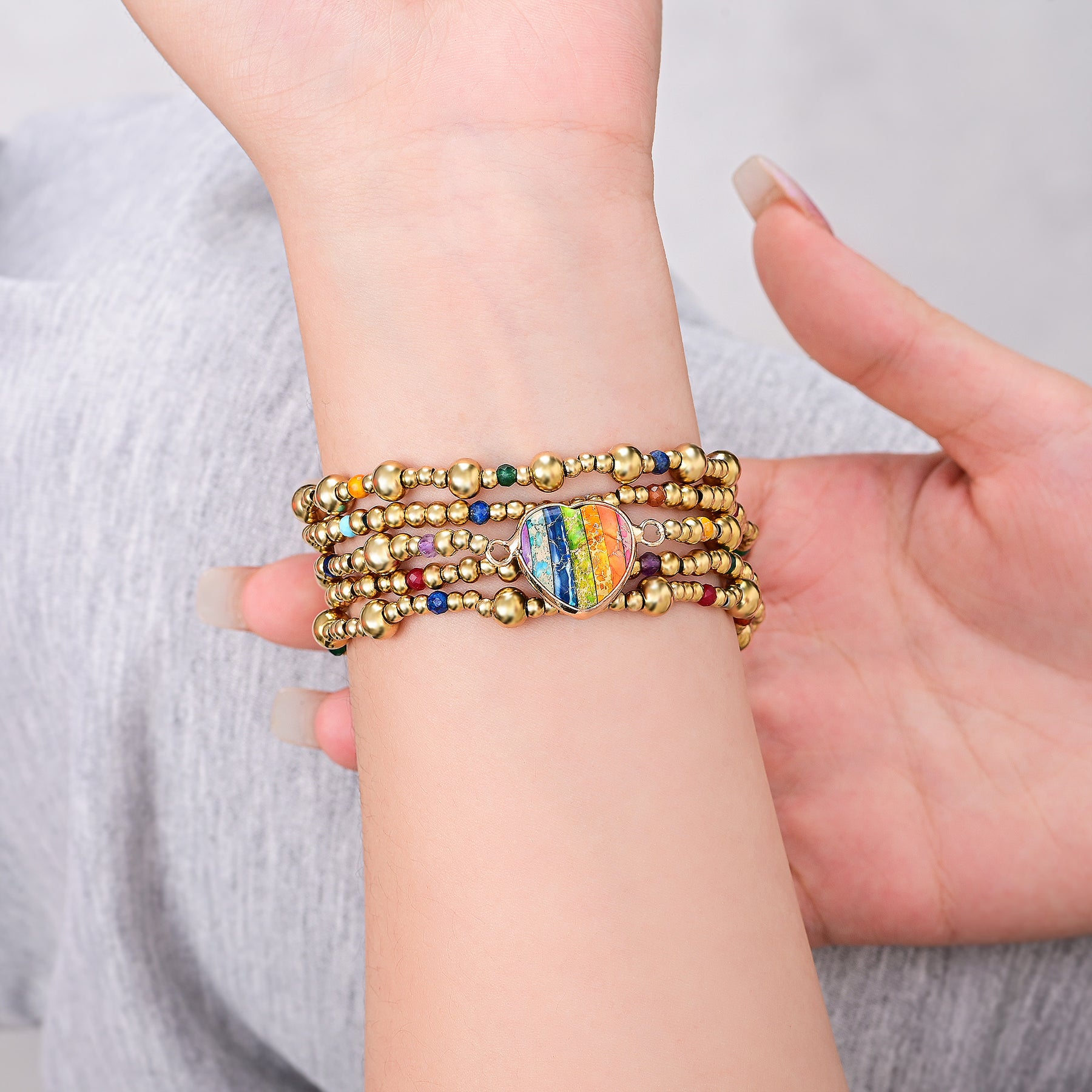 Cinturino Apple Watch Golden Essence Heart Stretch