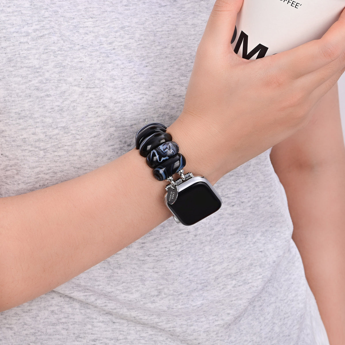 Cinturino Apple Watch in Agata Marmo Nero