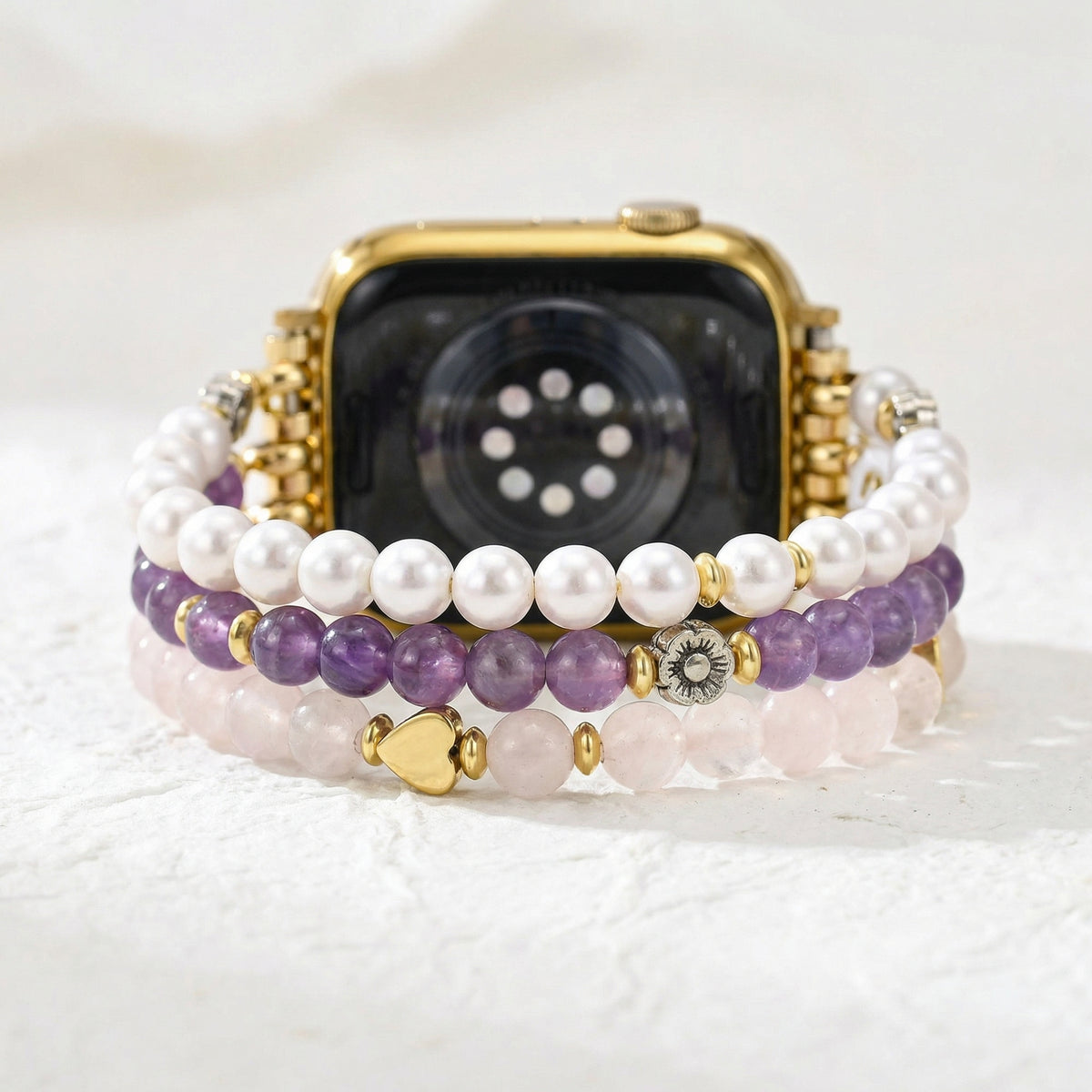 Cinturino Elasticizzato per Apple Watch Amethyst Eternal Love