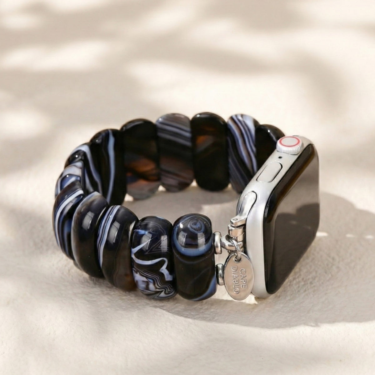 Cinturino Apple Watch in Agata Marmo Nero