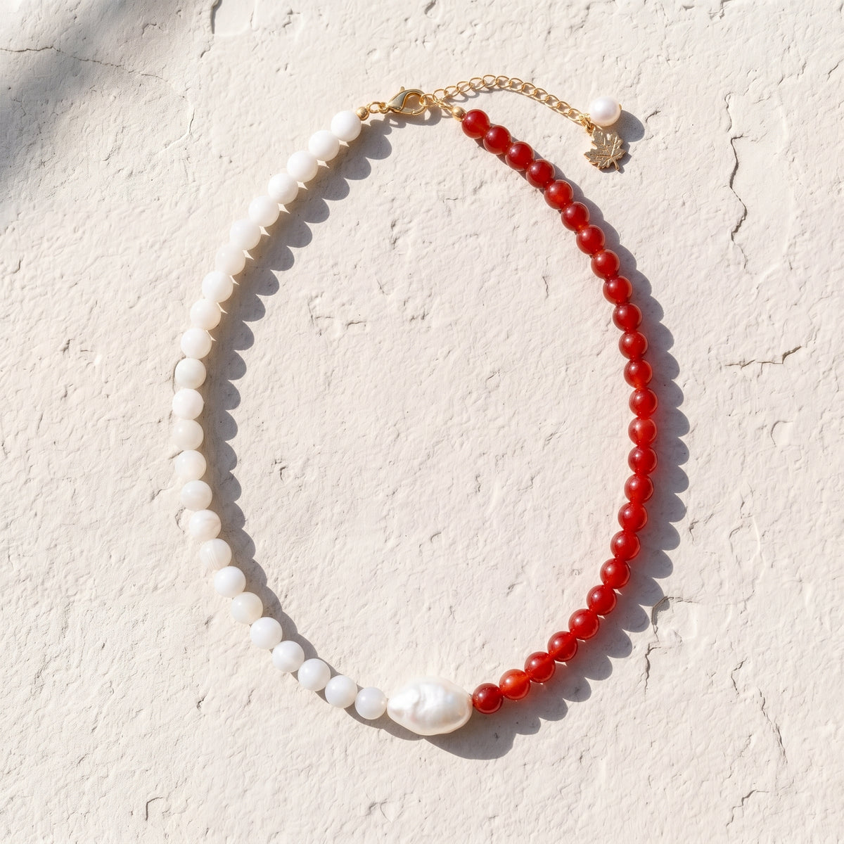 Collana di perle con perline Canada Maple