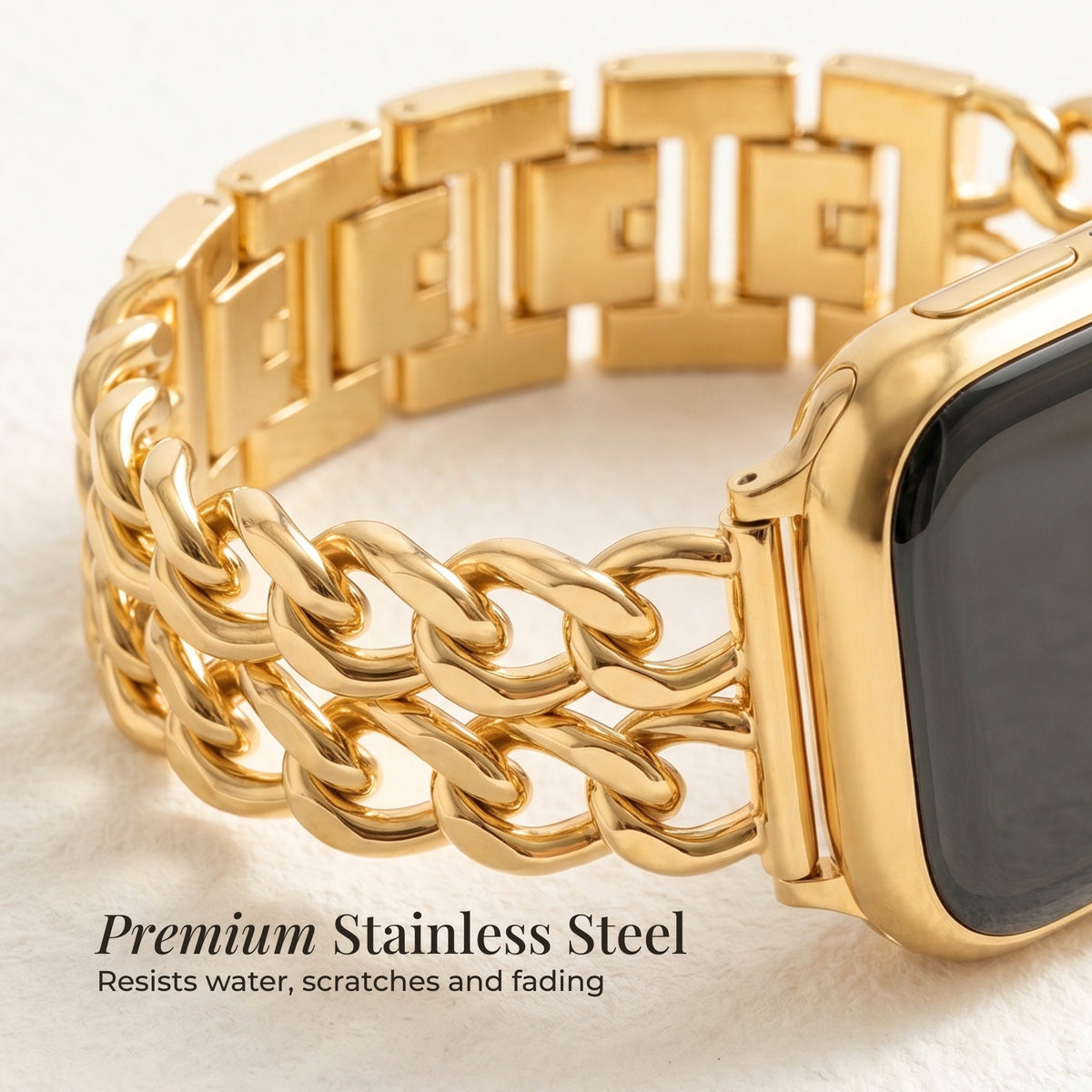 Cinturino di lusso Gold Curve per Apple Watch