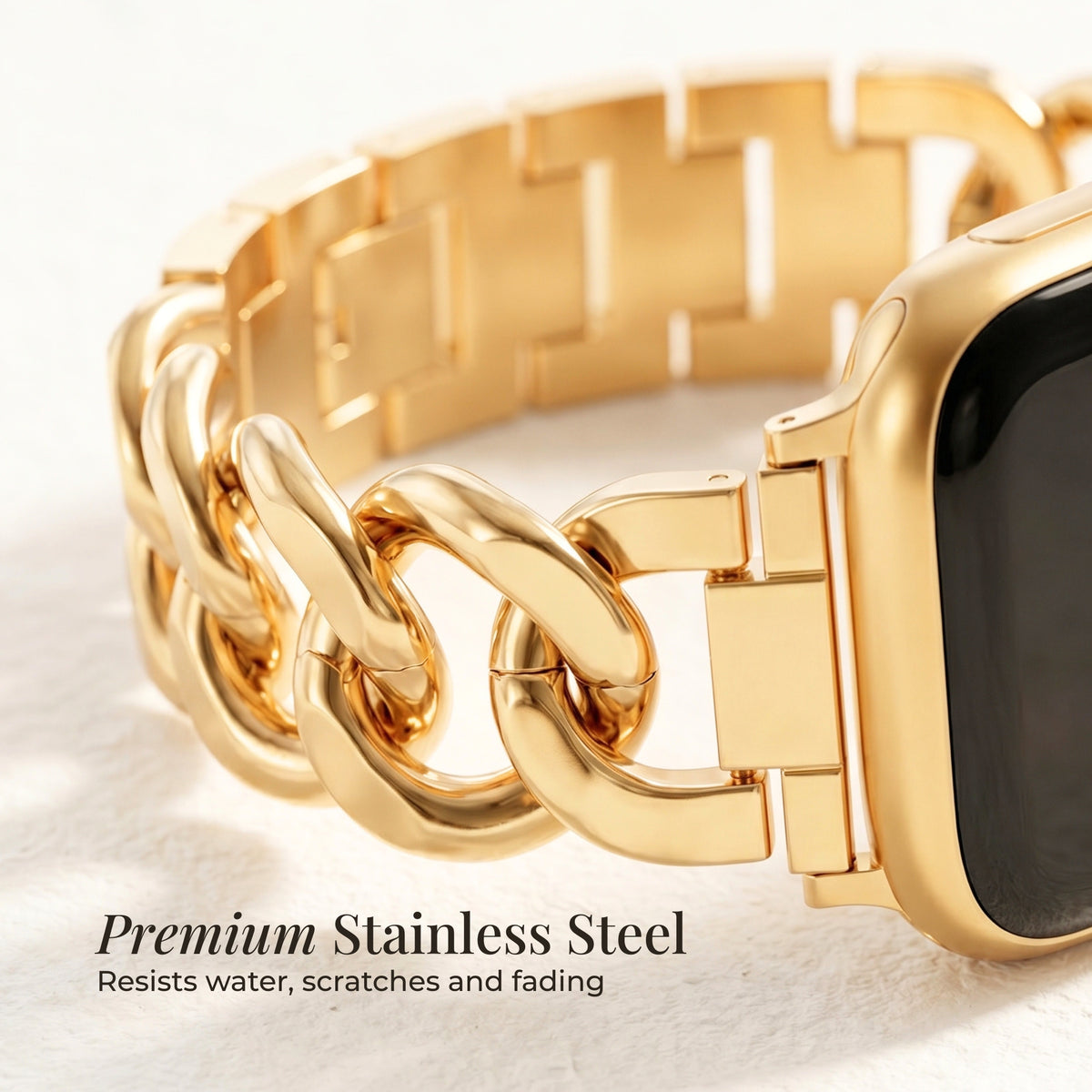 Cinturino di lusso intrecciato in oro per Apple Watch